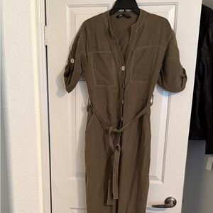 Zara Olive Jumpsuit